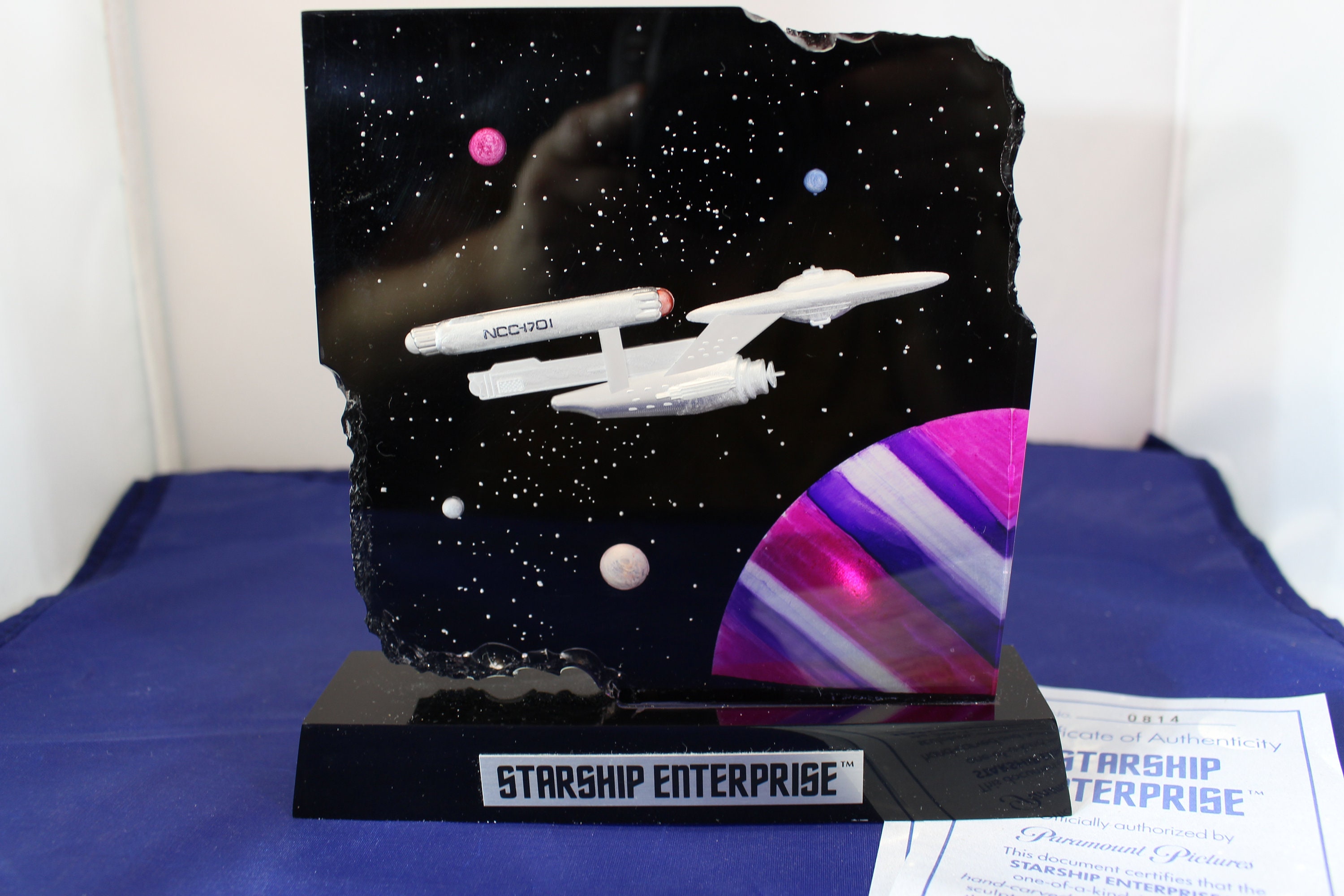 1991 Hamilton Gifts Starship Enterprise Star Trek Small Decorative Plate