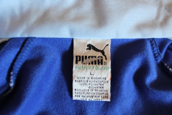 Vintage Puma Full Zip Track Jacket Blue/Light Blu… - image 3