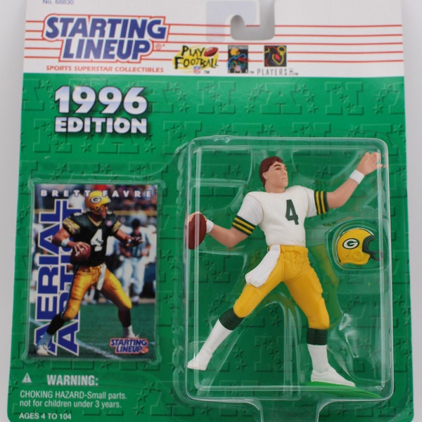 1996 Brett Farve Starting Lineup NFL Green Bay Packers Action Figure Factory Sealed  #4