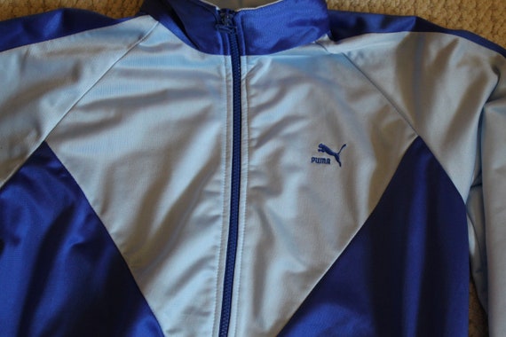 Vintage Puma Full Zip Track Jacket Blue/Light Blu… - image 4