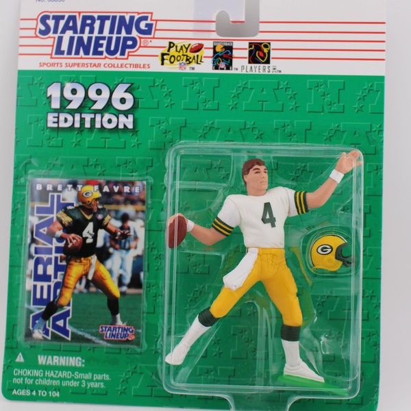 1996 Brett Farve Starting Lineup NFL Green Bay Packers Action Figure Factory Sealed  #2