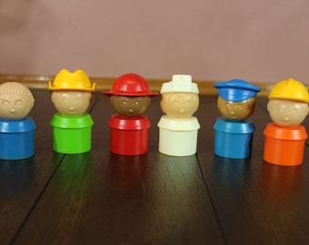 1980's Vintage Collectible Tupperware Tuppertoys  Li'l Tuppers Figures  Lot of 6