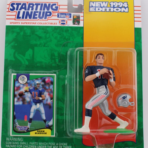 1994 Drew Bledsoe Starting Lineup NFL New England Patriots Action Figure Factory Sealed