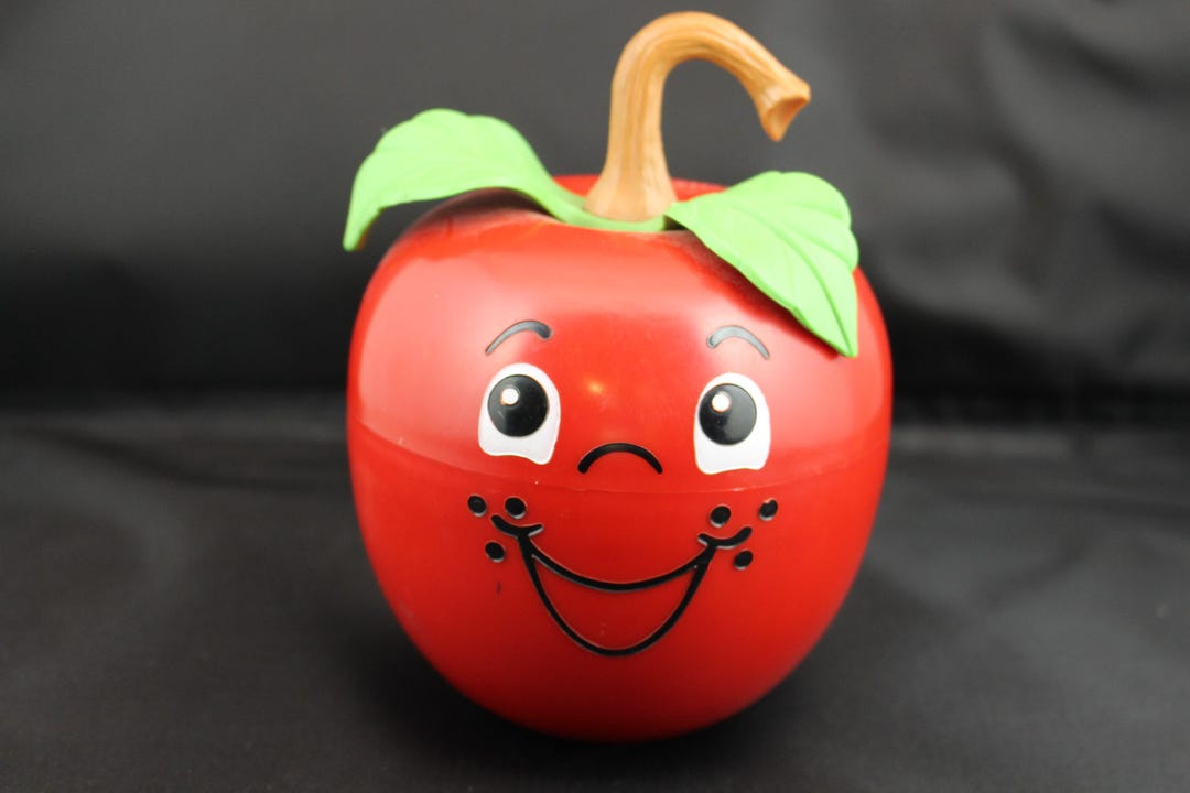 Vintage Fisher Price Happy Apple Roly Poly Chime Toy #435 Long Stem ...