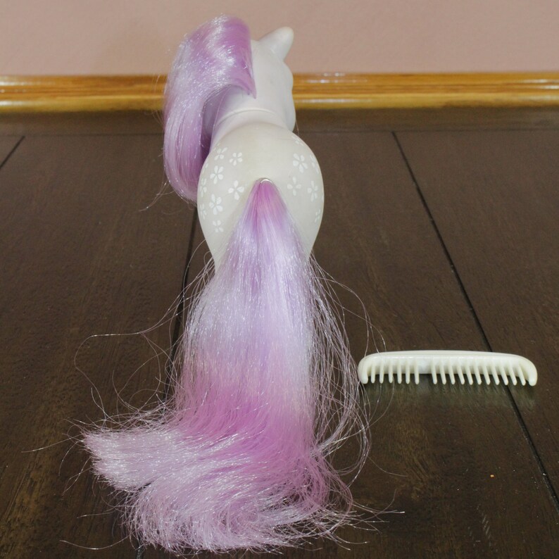 Mlp Using Comb 1982 My Little Pony BLOSSOM Pony Purple With Lilac Hair Original Comb ...