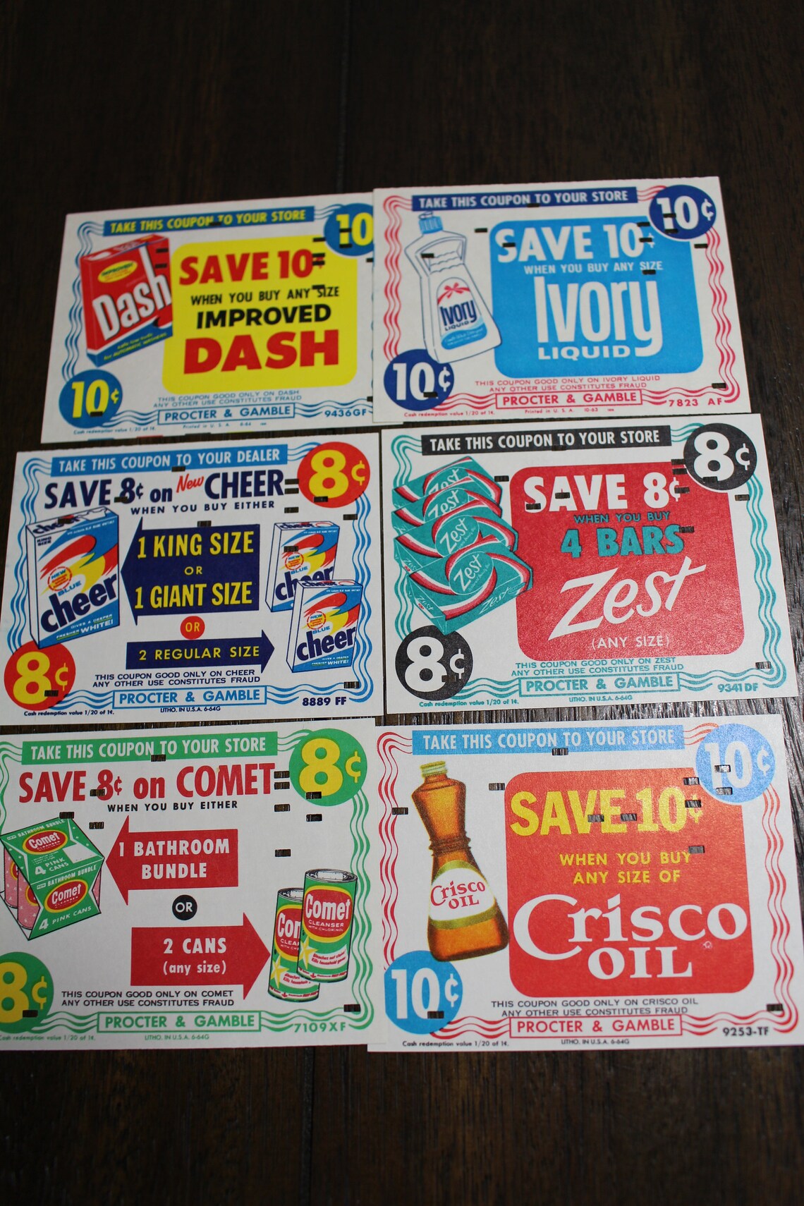 1960's Coupons Proctor &amp; Gamble Coupon Mailer Zest Crisco | Etsy