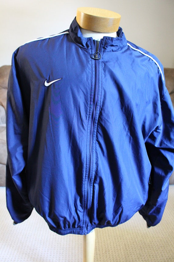 nike black and blue windbreaker