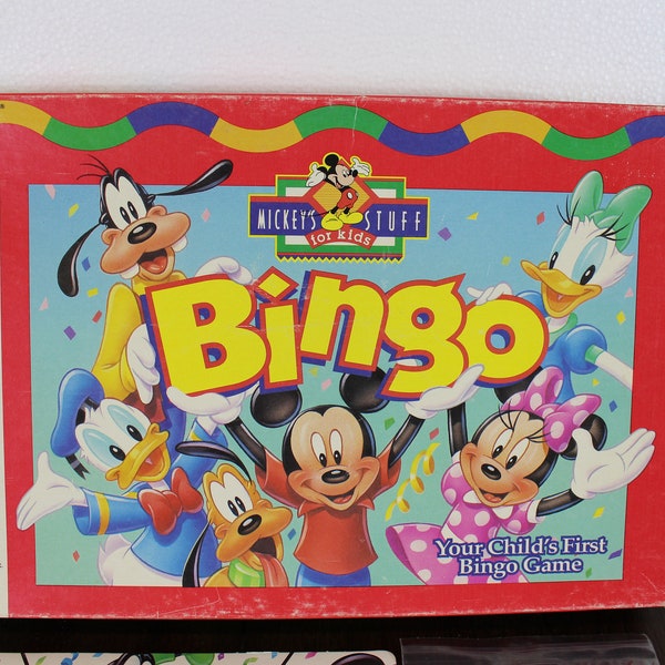 1994 Mickey's Stuff for Kids BINGO Game Milton Bradley