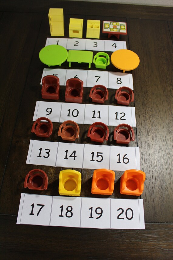 Vintage Fisher Price Little People Kitchen Tables Chairs Etsy