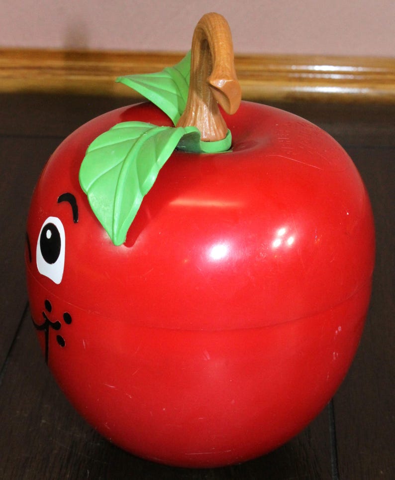 Vtg Fisher Price Happy Apple Roly Poly Chime Toy #435 Long Stem Version ...
