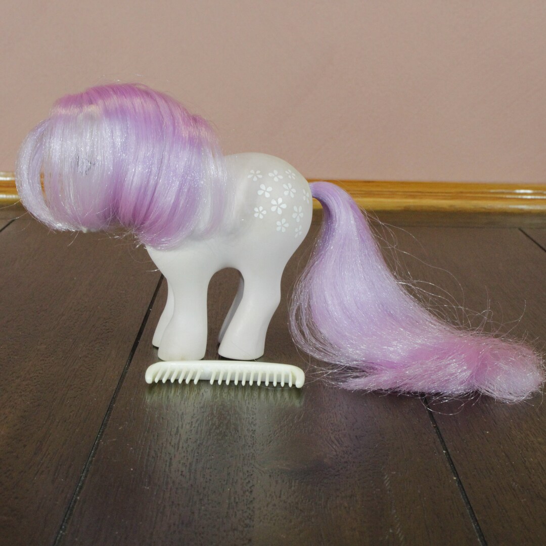Mlp Using Comb 1982 My Little Pony BLOSSOM Pony Purple With Lilac Hair Original Comb ...