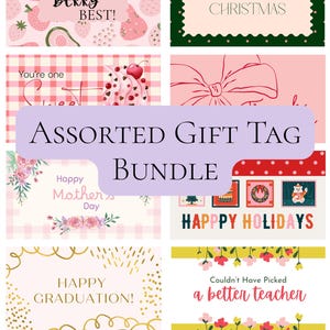 Variety Pack Gift Tags| DIGITAL DOWNLOAD| Gift Tags for Any Occasions| Multi-pack Gift Tags| Sixteen Gift Tags--Assorted| Instant Download