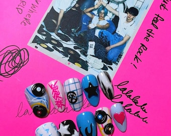 Stray Kids Rock Star Inspired Press On Nails