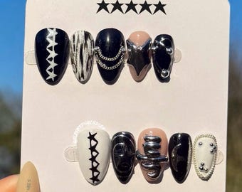 Stray Kids 5 Star Inspired Press On Nails