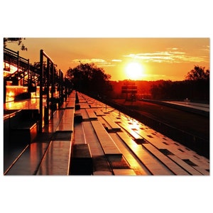 Sunset Over the Stands- semi-gloss photographic print of sunset at the speedway