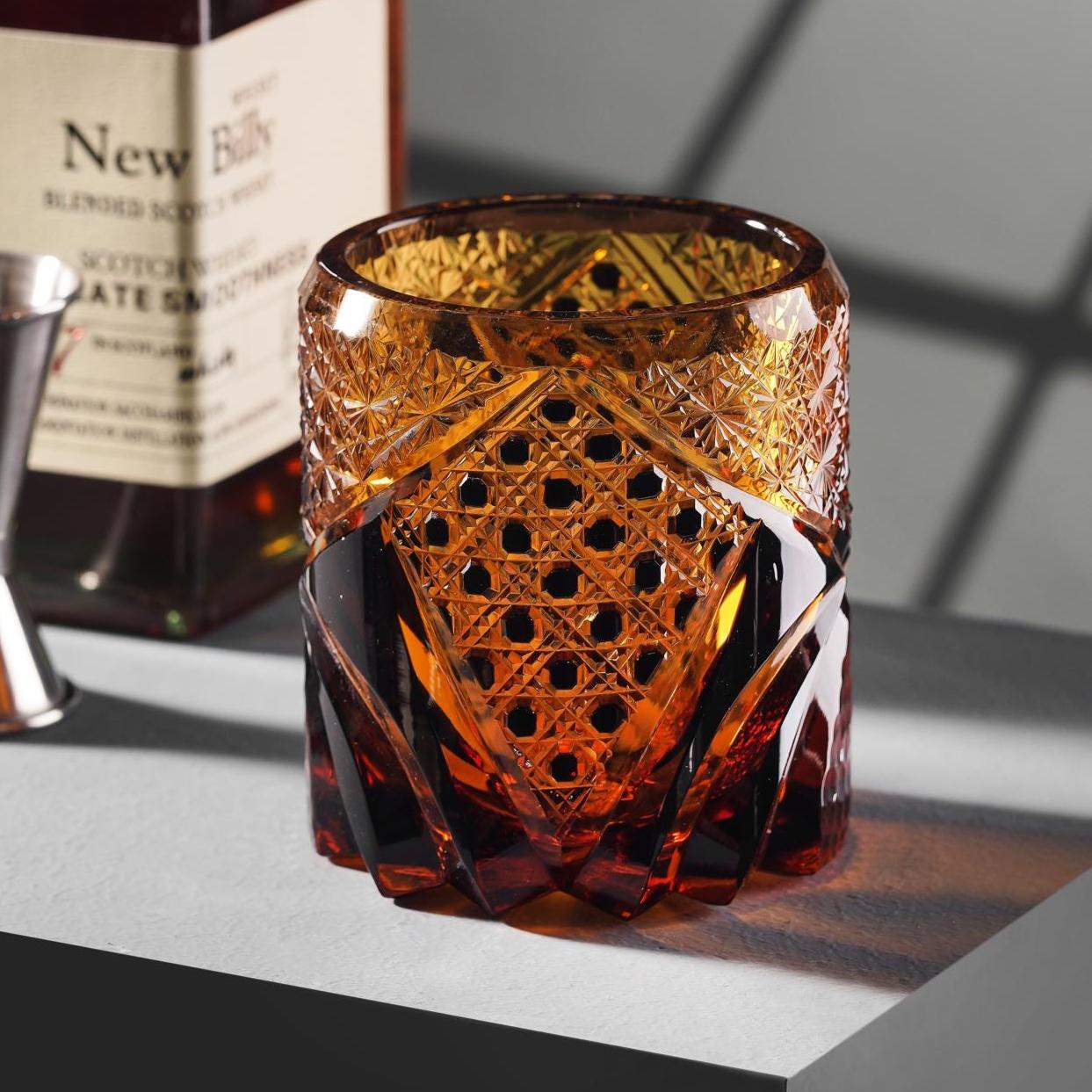 Amber Drinking Glasses With Stem - Etsy