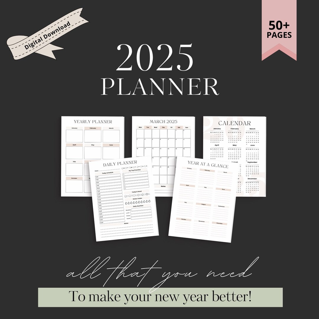 2025 Personal Planner Minimal & Aesthetic Daily, Weekly, Monthly ...