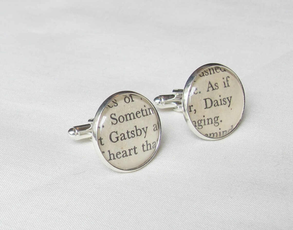 The Great Gatsby Cuff Links F Scott Fitzgerald Bridal Cufflinks Geekery