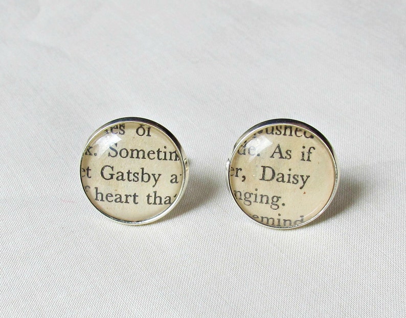 The Great Gatsby Cuff Links F Scott Fitzgerald Bridal Cufflinks Geekery