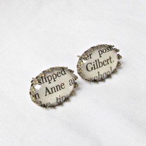 Anne of Green Gables Earrings Ear Studs Jewelry Anne Shirley Gilbert Blythe Mismatched Bookworm Gift Literary Bookish For Women image 2