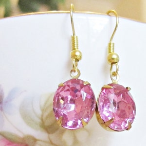 Rose Pink Drop Earrings Jewellery Jewelry for Women Teens - Etsy