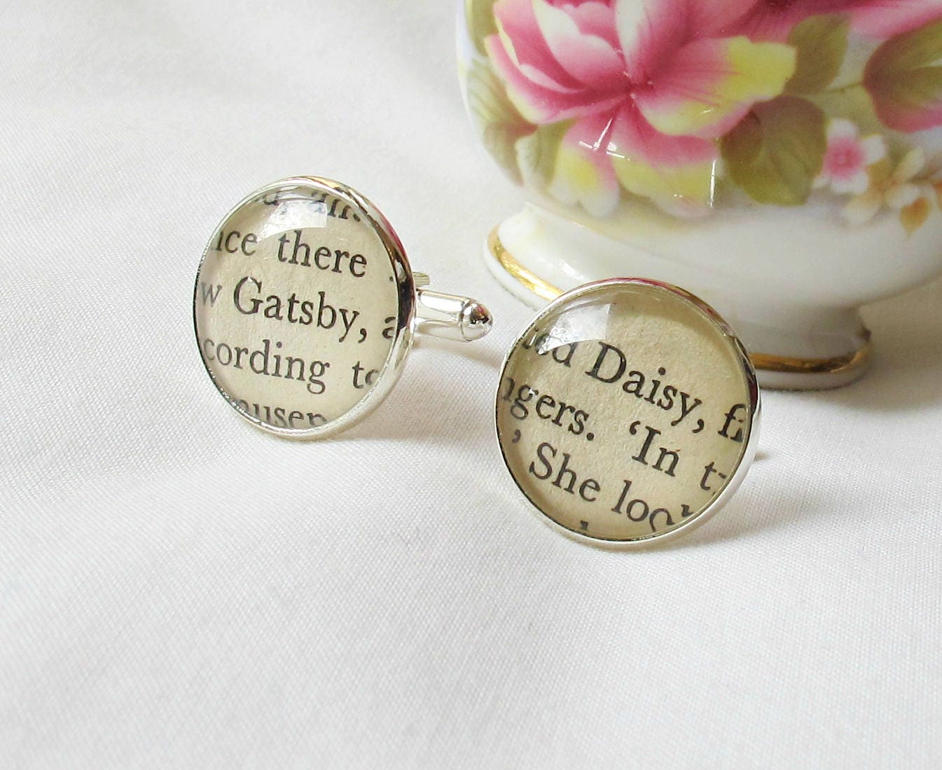 The Great Gatsby Cuff Links F Scott Fitzgerald Bridal Cufflinks Geekery