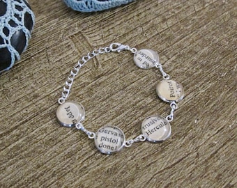 Hercule Poirot-bedelarmband: cadeau Agatha Christie-boekenwurm