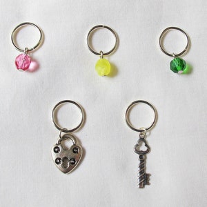 Boho Braid Rings: Silver Plated Hair Charms, Set of 5