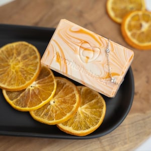 Citrus Peach Hard Soap Natural Soap – with 925 Sterling Silver Jewelry