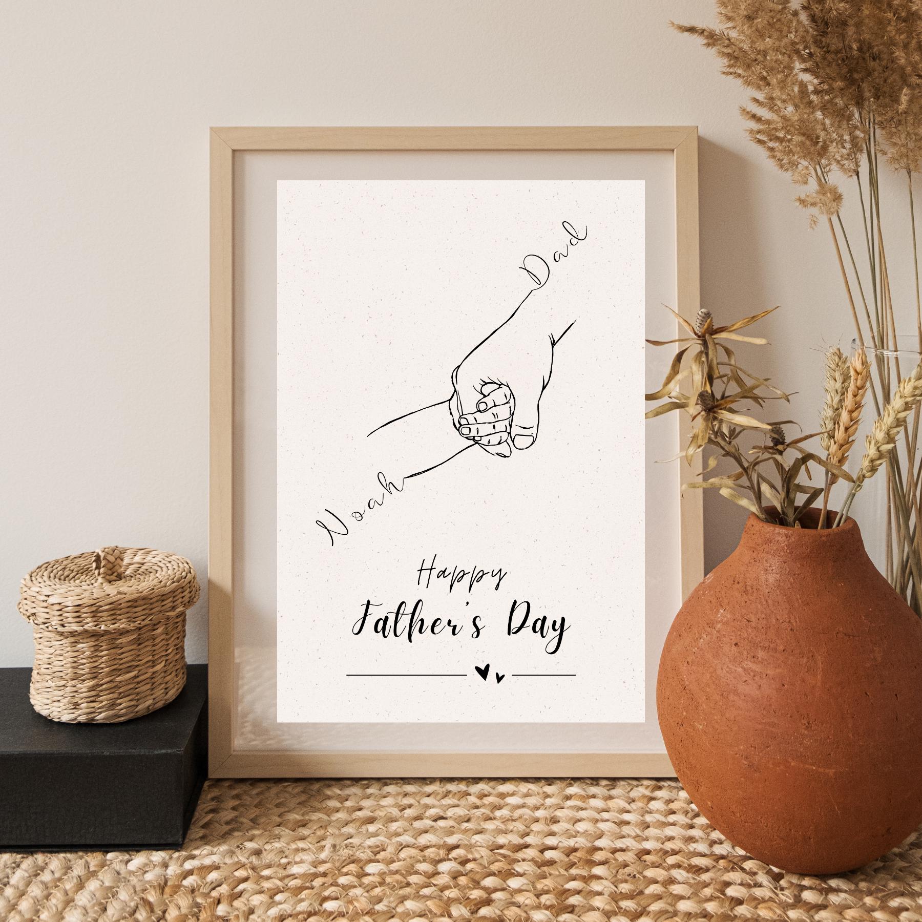 Personalized Father’s Day Poster PDF | Gift for Dad Grandpa | Father ...