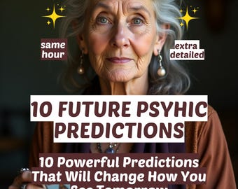 10 Future Psychic Predictions, Accurate Yearly Predictions, Detailed Love Predictions, Career Predictions, Psychic Clairvoyance Reading