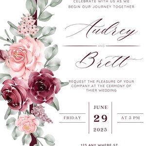 Floral Wedding Invitation Template