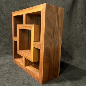 Solid Walnut Mid-Century style Breeze Block