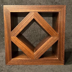 Solid Walnut Mid-Century style Breeze Block
