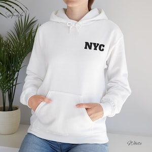 Chic New York City Skyline Hoodie, NYC&#39;s Fashion Mood, Iconic Style, NYC Futuristic Art, City Vibes