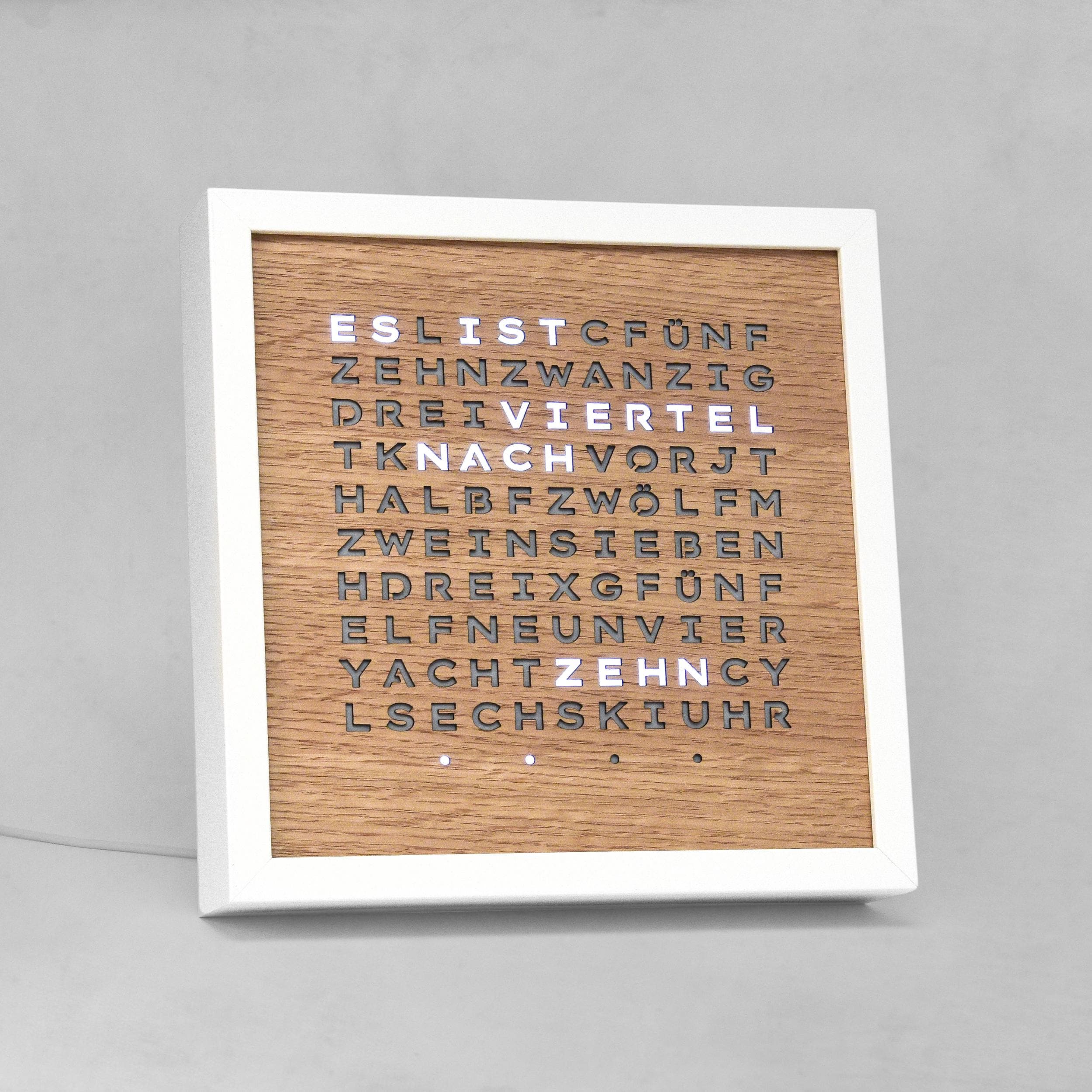 Buchstaben Uhr Mit Ausgeschriebenen Zahlen Buchstabenuhr