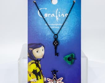 Coraline Inspired Interchangeable Charm Necklace