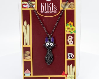 Kiki's Delivery Service Inspired Stone Silhouette Jiji Pendant Necklace