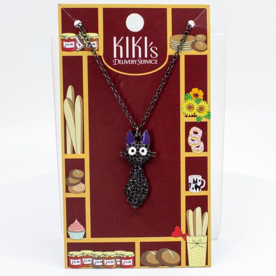 Kiki's Delivery Service Inspired Stone Silhouette Jiji Pendant Necklace