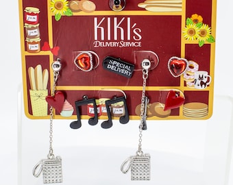 Studio Ghibli Inspired Kiki's Delivery Service Miss Witch Mismatch Earring Set