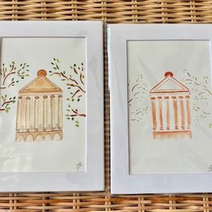 College of Charleston Cistern Watercolor with or without ink