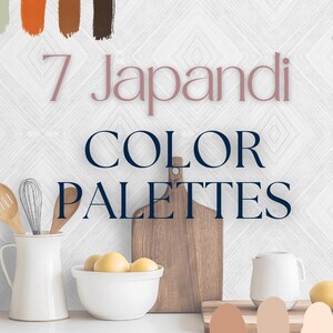 Paletas de Cores Pintadas em Estilo Japandi: 7 Paletas de Inspiração Imprimíveis com Códigos Hexadecimais (Download em PDF)