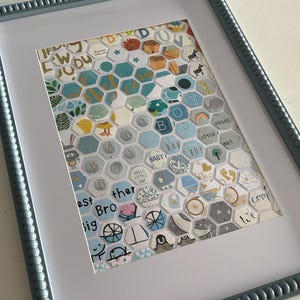 特注の記念品ウェディングカードコラージュ/誕生日/特別な日/出産/婚約カスタマイズされた手作りの六角形デザインの記念品