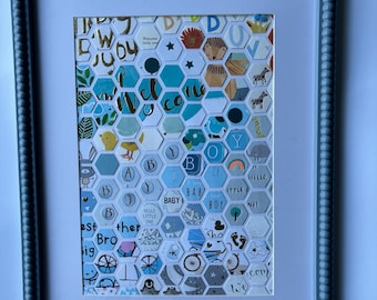 Personalized Card Collage Frame, Keepsake Gift, Handmade