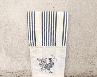 Country French Rooster Dish Towel