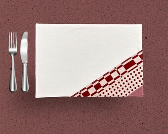 Modern geometric patterned placemats - Set of 4