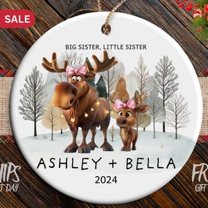 Personalized Name Ornament for Kid Christmas Ornament Gift Christmas Ornament Keepsake Moose Christmas Ornament, Kid&#39;s Christmas Ornament