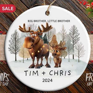 Personalized Name Ornament for Kid Christmas Ornament Gift Christmas Ornament Keepsake Moose Christmas Ornament, Kid&#39;s Christmas Ornament