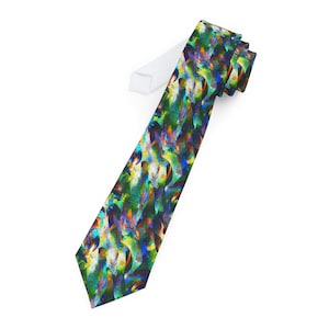 Corbata, diseño de anime de dragón oculto: corbata genial de inspiración asiática, regalo único para fanáticos del anime, accesorio de disfraz elegante, corbata de moda para