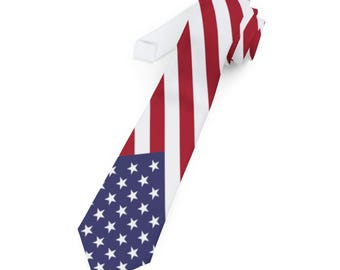 Corbata con bandera estadounidense, corbata patriótica con estrellas y rayas para hombre, bandera de EE. UU.